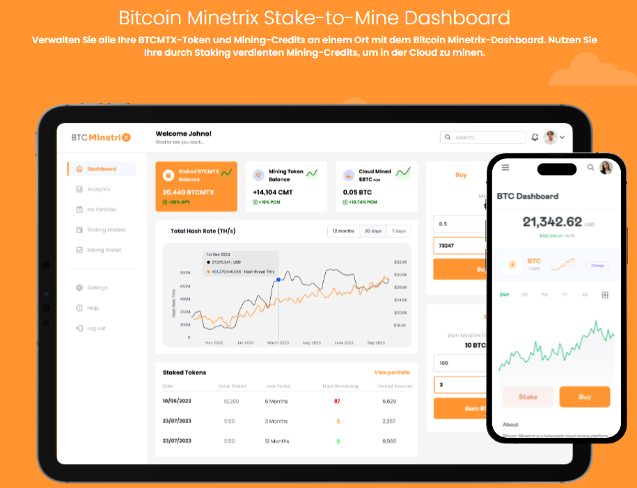 Bitcoin Minetrix Dashboard