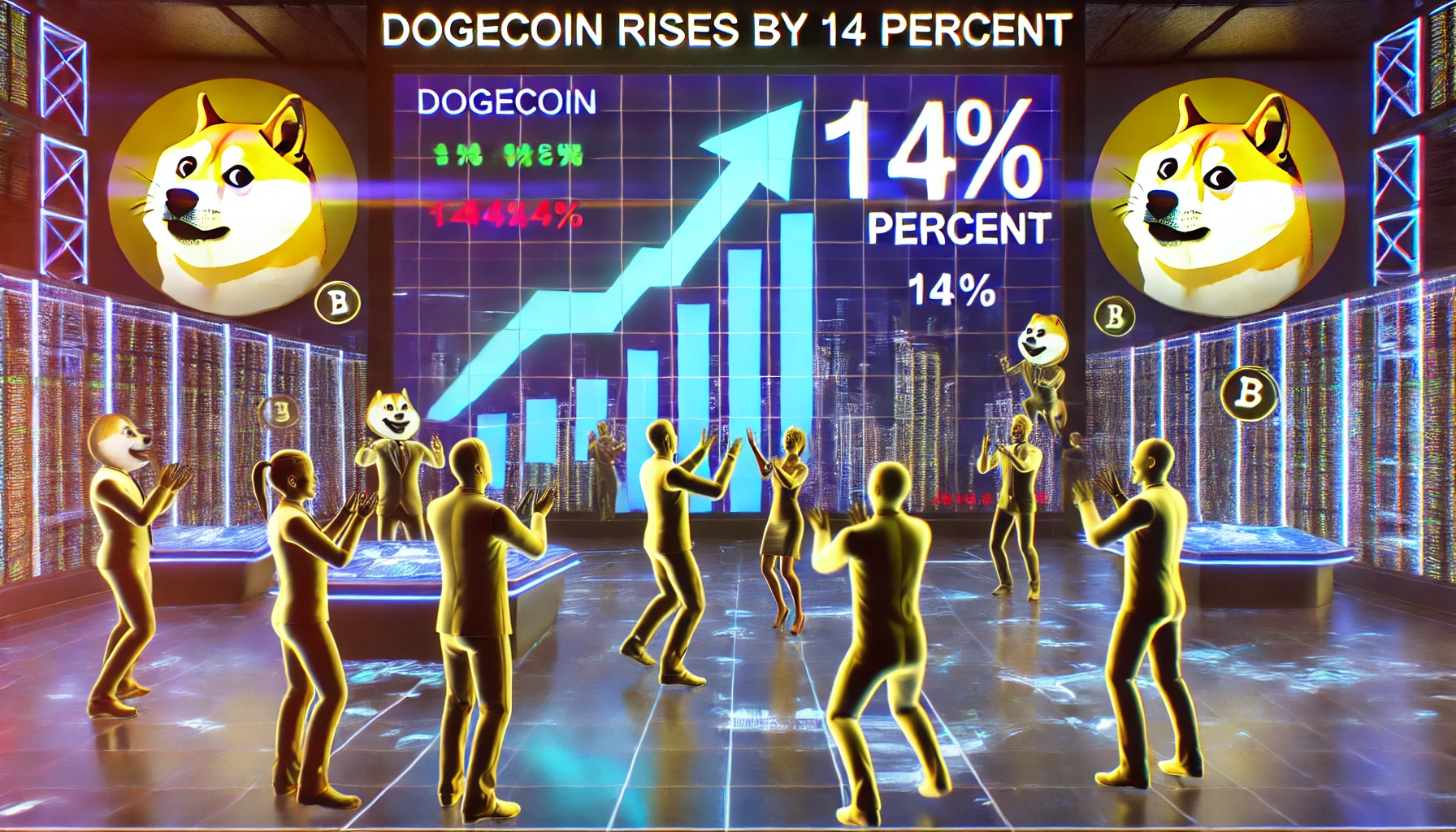 Dogecoin steigt um 14 Prozent während Bitcoin neues Allzeithoch anpeilt