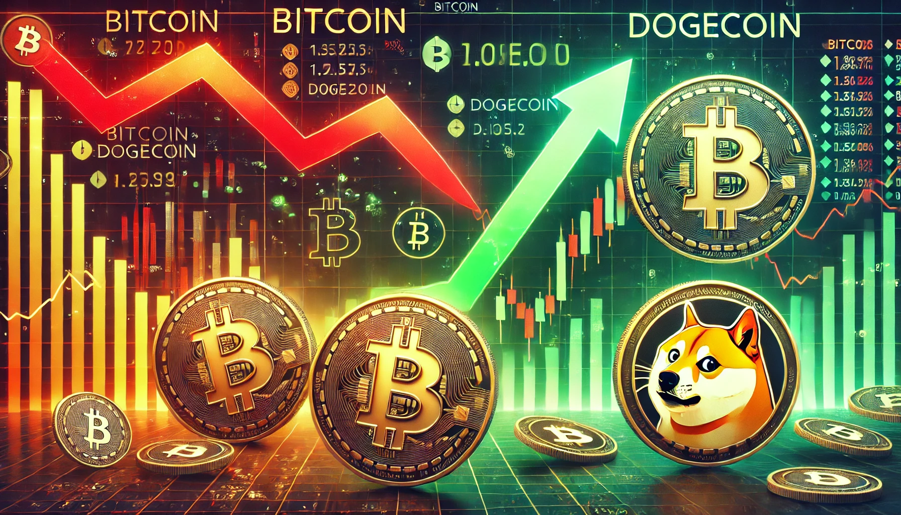 Kryptowährungen: Bitcoin fällt, Dogecoin steigt – was kommt als Nächstes?